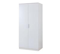 Armoire de chambre Eiselfing avec 4 étagères 176 x 80 x 52 cm blanc