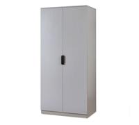 Armoire de chambre Eiselfing avec 4 étagères 176 x 80 x 52 cm gris