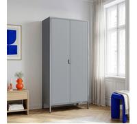 Armoire de chambre Esteli 170 x 80 x 45 cm acier gris