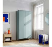 Armoire de chambre Esteli 170 x 80 x 45 cm acier vert menthe