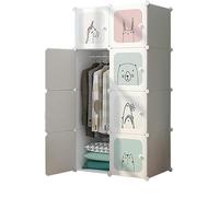 Armoire de Chambre - HOERFURIY - Modulaire en Plastique - 12 Cubes - Penderie Pliable - 145 cm