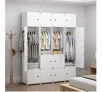 Armoire de Chambre Rangement - ALIGHTUP - 20 cuboïde 5 étages - Blanc - Modulaire en Plastique