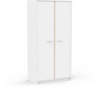 Armoire de chambre - REVERSO - Blanc mat - 2 portes - 88,3 x 50 x 180,9 cm Blanc