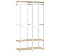 Armoire de Chambre - SONGMICS - Pliable avec Tringle et Crochet Amovible - 40 x 94,5 x 180 cm - Beige Naturel