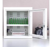 Armoire de charge de téléphone à 60 fentes, boîtier de rangement mobile en alliage d'aluminium avec ports USB, organisateur de téléphones cellulaires verrouillables pour les bureaux scolaires, station