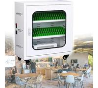 Armoire de charge de téléphone à 60 fentes, boîtier de rangement mobile en alliage d'aluminium avec ports USB, organisateur de téléphones cellulaires verrouillables pour les bureaux scolaires, station