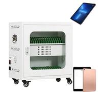 Armoire de charge mobile, 40 emplacements pour station de charge pour mobiles/tablettes/ordinateurs portables, casier de charge avec roues et verrou pour bureau, charge rapide, chariot de charge USB