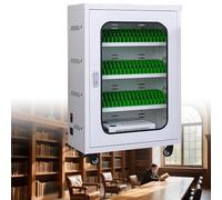 Armoire de charge pour téléphone portable à 60 emplacements, station de charge sécurisée avec serrure à clé, rangement de téléphone en alliage d'aluminium pour les écoles, les aéroports et les bureaux