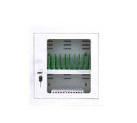 Armoire de charge sécurisée à support mural de 12 baies, casier-téléphone durable en aluminium avec port USB-C, charge rapide sûre pour les bureaux Gyms d'écoles, boîtier de stockage de dispositifs mo