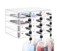 Armoire de chargement en acrylique pour téléphone portable avec porte transparente - Rangement mobile sécurisé et élégant - 12 emplacements pour écoles, usines, institutions