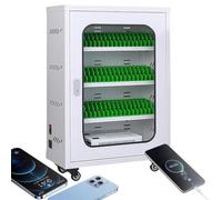 Armoire de chargement intelligente avec 12 60 emplacements verrouillables, roues universelles pour faciliter la lecture, parfait pour les téléphones, tablettes et plusieurs appareils.