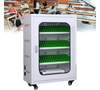 Armoire de chargement mobile avec roues et verrou - Station de charge sécurisée pour écoles/salles de classe - 50 emplacements - Casier de téléphone rechargeable idéal pour les appareils des étudiants