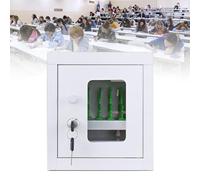 Armoire de chargement pour smartphone avec ports USB, station de charge de téléphone portable 6 bits pour salles de classe, bureaux, salles de sport, casier verrouillable blanc pour téléphones