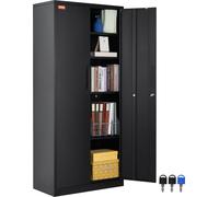 Armoire de classement à 5 étages VEVOR Caisson d'appoint avec 2 portes magnétiques, capacité de charge de 90,72 kg par étagère, armoire de stockage verrouillable, armoire métallique Commode de bureau,