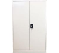 Armoire de Classement Acier Gris 140 x 90 x 40 cm Métallique 2 Portes 3 Étagères Gris G