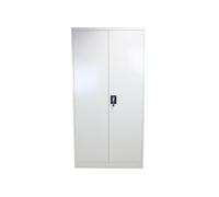 Armoire de Classement Acier Gris 180 x 90 x 40 cm Métallique 2 Portes 4 Étagères