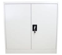 Armoire de Classement Acier Gris 90 x 90 x 40 cm Métallique 2 Portes 2 Étagères Gris G