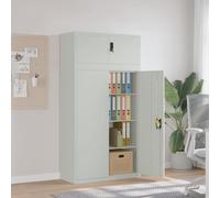 Armoire de classement en acier gris clair 90 x 40 x 180 cm avec serrure Les armoires de bureau offrent un espace de rangement pour les employés, les familles, les bureaux, les écoles, les enfants.