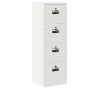 Armoire de classement en acier laminé à froid avec 4 tiroirs et serrures à came, 45,5 x 42 x 139 cm, en métal, peu encombrant, antirouille, design moderne