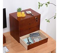 Armoire de classement en bois à 4 niveaux - Petit tiroir A4 - Étagères de rangement pour documents - Solutions efficaces pour espace de travail - Élégant et design