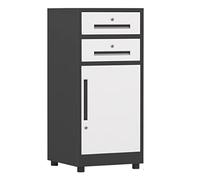 Armoire de classement en métal à 2 tiroirs avec serrure - Rangement vertical en acier pour format A4, juridique, papier à lettre - Bureau à domicile - Classeur noir