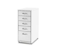 Armoire de classement en métal avec roulettes - Classeur de bureau à 5 tiroirs pour un rangement coloré, roulettes fluides, idéal pour le bureau ou la maison