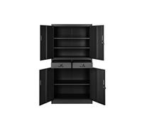 Armoire de classement en métal en acier lâqué époxy noir