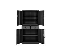 Armoire de classement en métal en acier lâqué époxy noir