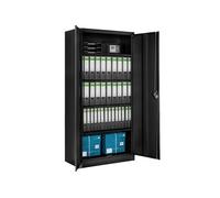 Armoire de classement en métal en Acier lâqué époxy noir