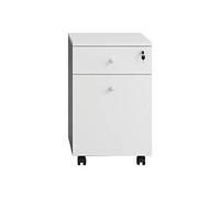 - Armoire de classement mobile à 3 tiroirs entièrement assemblée pour dossiers A4 casiers commerciaux verrouillables avec porte-dossiers suspendus et armoire de classement verticale à défilement