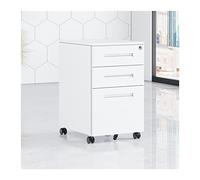 Armoire de classement mobile en acier avec 3 tiroirs verrouillables, solution de rangement polyvalente pour bureau roulant pleine hauteur, table basse nizer pour la maison et le bureau