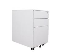 Armoire de classement mobile en acier avec rangement verrouillable sous le bureau compact en fer pour la maison et le bureau, table d'appoint basse pour déplacer des fichiers