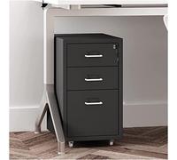 Armoire de classement mobile en métal avec verrou à 3 tiroirs - Solution de rangement pour bureau - Solution de rangement pour la maison et le bureau - Système de classement sécurisé et élégant