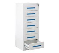 Armoire de classement robuste en acier 7 couches avec casiers verticaux verrouillables Marron 43 x 40 x 109 cm Capacité 85 kg Solution de rangement durable pour bureau et maison
