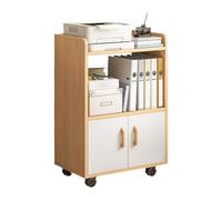 Armoire de classement sur roulettes - Armoire de classement en carton épais pour bureau à domicile, support d'imprimante ouvert pour fax, copieur, scanner