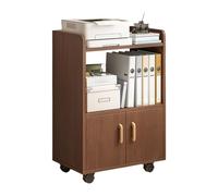 Armoire de classement sur roulettes - Armoire de classement en carton épais pour bureau à domicile, support d'imprimante ouvert pour fax, copieur, scanner
