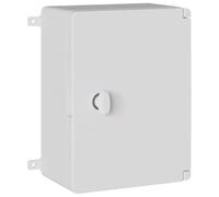 Armoire de commande grise en plastique ABS 28 x 13 x 28 cm, boîtier robuste pour installation électrique, protection des câbles, en saillie et encastrée, polyvalent pour atelier, cave, garage