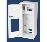 Armoire de comptage 1 x compteur 3 phases et 6 fusibles - Boîtier de distribution électrique en acier galvanisé - Montage en saillie