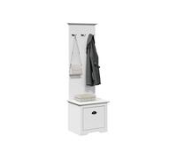 Armoire de couloir avec crochets BODO blanc 50x40x157 cm
