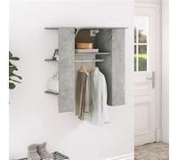 vidaXL Armoire de couloir Gris béton Bois d'ingénierie 97,5x37x99 cm 808769