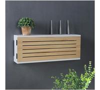 Armoire de Couvercle boîte à fusibles, routeur Mural en Bois Massif, Rangement décodeur, tri, étagère cachée, TV, rangée inférieure, Prise d'occlusion sans Fil(65cm)