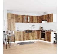 vidaXL Armoire de cuisine Kalmar – Bois d'ingénierie marron 80 x 46 x 81,5 cm 2 pièces