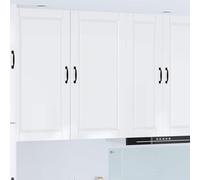 Armoire de cuisine - Blanc brillant - 50 x 31 x 100 cm - En bois - Armoire suspendue moderne - Spacieuse - Design élégant pour l'organisation de la cuisine