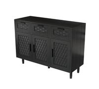 Armoire de cuisine, buffet, commode, armoire de rangement avec 3 tiroirs, 3 portes, commode de cuisine avec plan de travail, armoire buffet pour salon, chambre à coucher, couloir, 108 x 40 x 80 cm