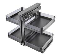 Armoire de cuisine d'angle aveugle, armoire de cuisine d'angle extensible, étagère de rangement, organiseur d'armoire coulissant avec 4 paniers de rangement 800