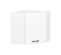 Armoire de cuisine d'angle W60 accr. au mur OLIWIA modulable Blanc 60 cm 1 porte façade Blanche 2 étagères 60x30x58 cm