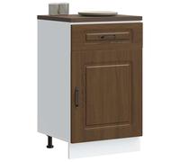 Armoire de cuisine Kalmar blanc bois d'ingénierie meuble bas d'évier vidaXL