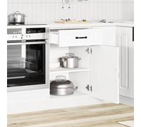 Armoire de cuisine Kalmar blanc bois d'ingénierie meuble bas d'évier vidaXL