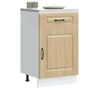 Armoire de cuisine Kalmar blanc bois d'ingénierie meuble bas d'évier vidaXL