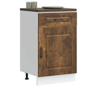 Armoire de cuisine Kalmar blanc bois d'ingénierie meuble bas d'évier vidaXL